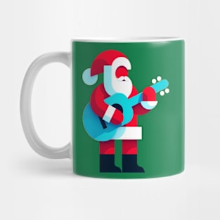 Santa playing the Guitar Mug